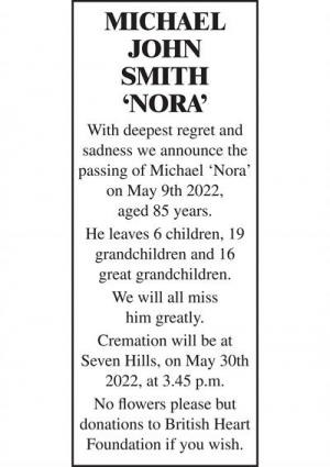 MICHAEL JOHN SMITH 'NORA'