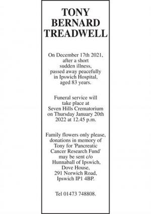 TONY BERNARD TREADWELL