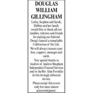 DOUGLAS WILLIAM GILLINGHAM