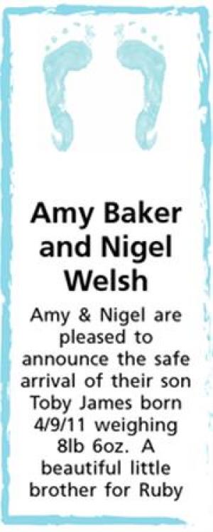 Amy Baker and Nigel Welsh