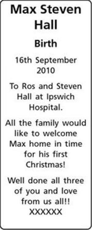 Max Steven Hall